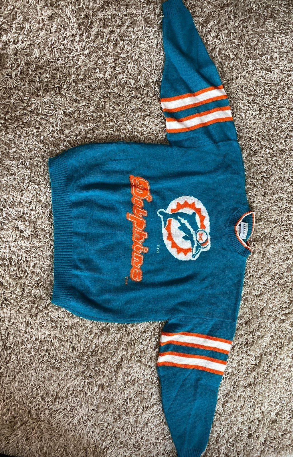 Vintage 80s Miami Dolphins Sweater Size XL