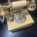 Vintage mid century French Victorian style rotary dial telephone collectible