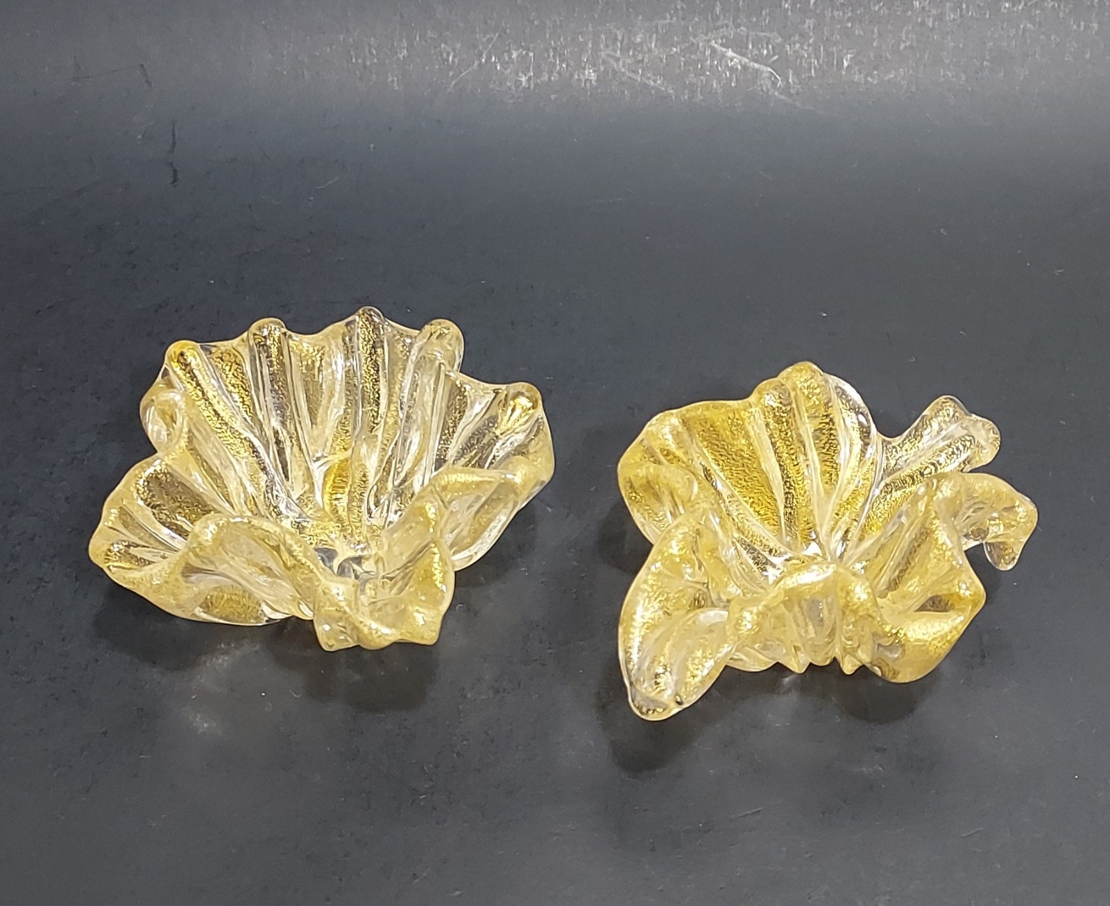 Vintage Murano Archimedes Seguso Gold Flecks Trinkets