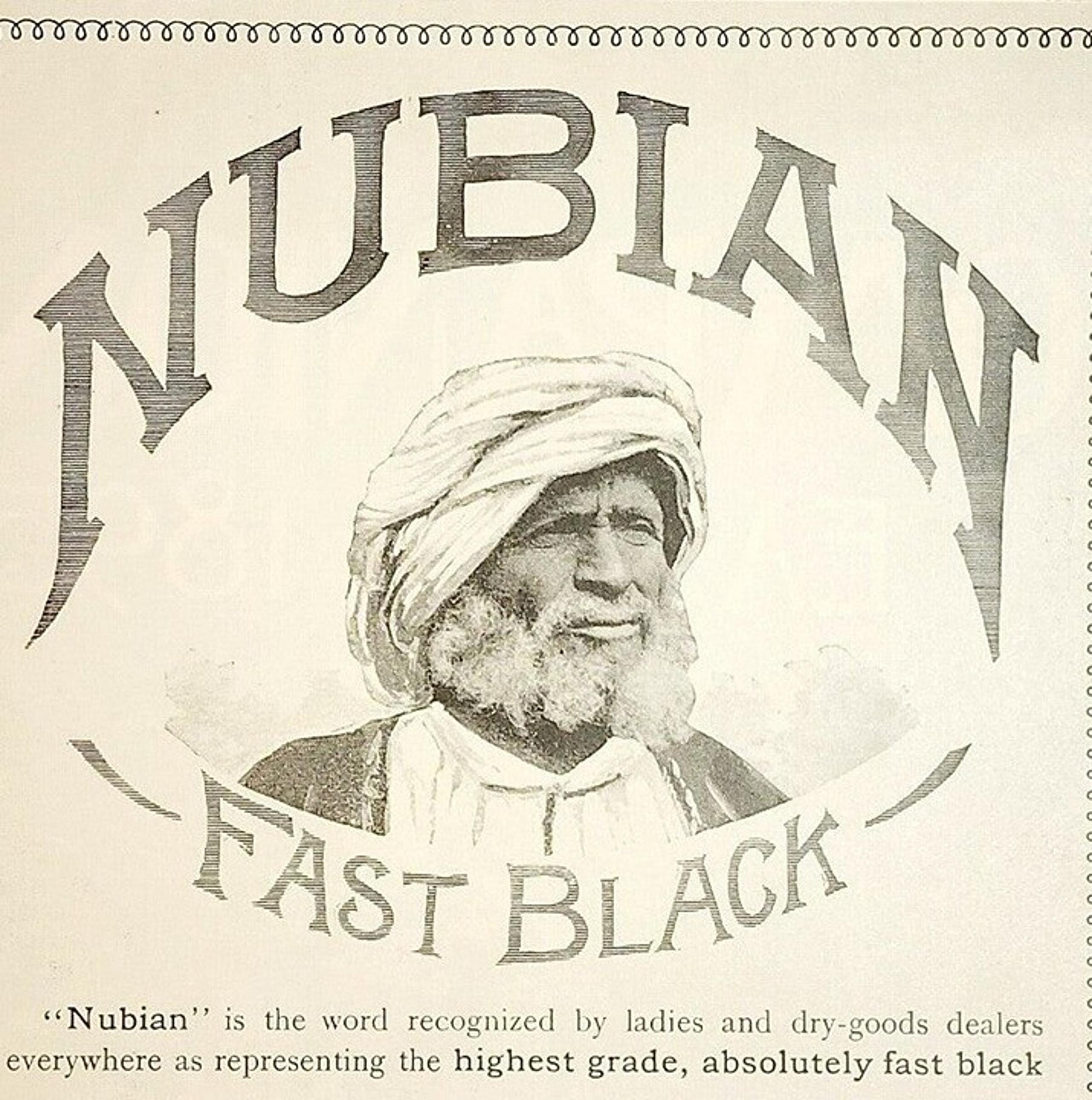 1895 Nubian Fast Black Dress Lining Victorian Clothing Advertisement 5 x 7
