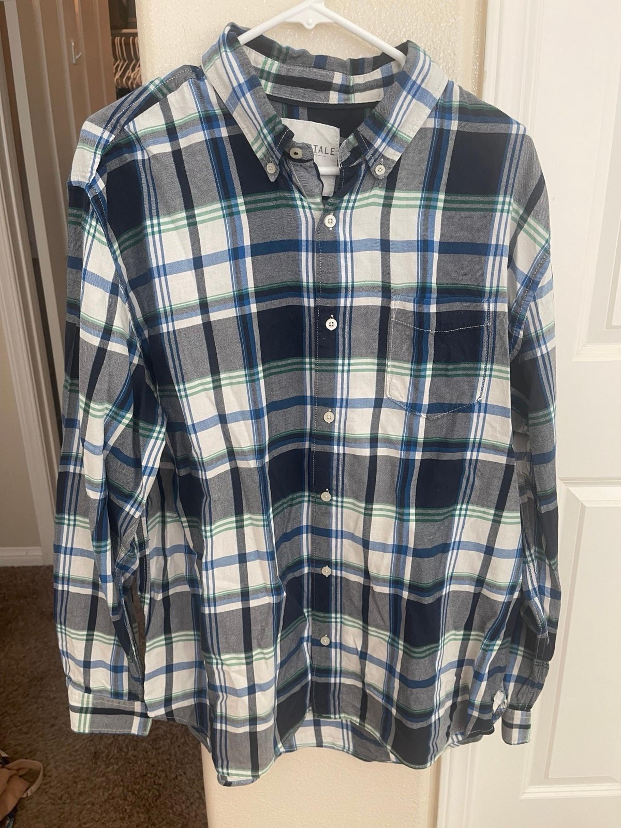 Aeropostale Mens Plaid Button Down Shirt Size XL