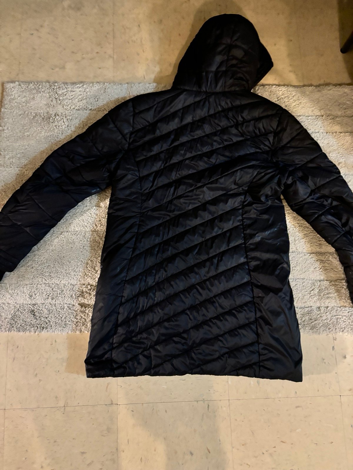 Spyder Women s Black Full Zip Boundless Long Puffer Winter Coat Jacket Large Puffer