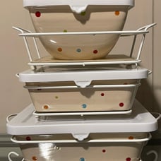Temp-tations Polka dots 3 set casserole with lid