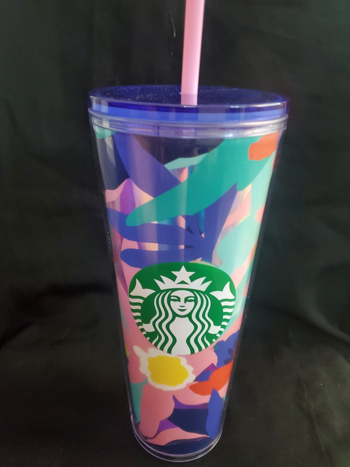 Starbucks Summer 2021 Tropical Floral Cold Cup 24 Oz New