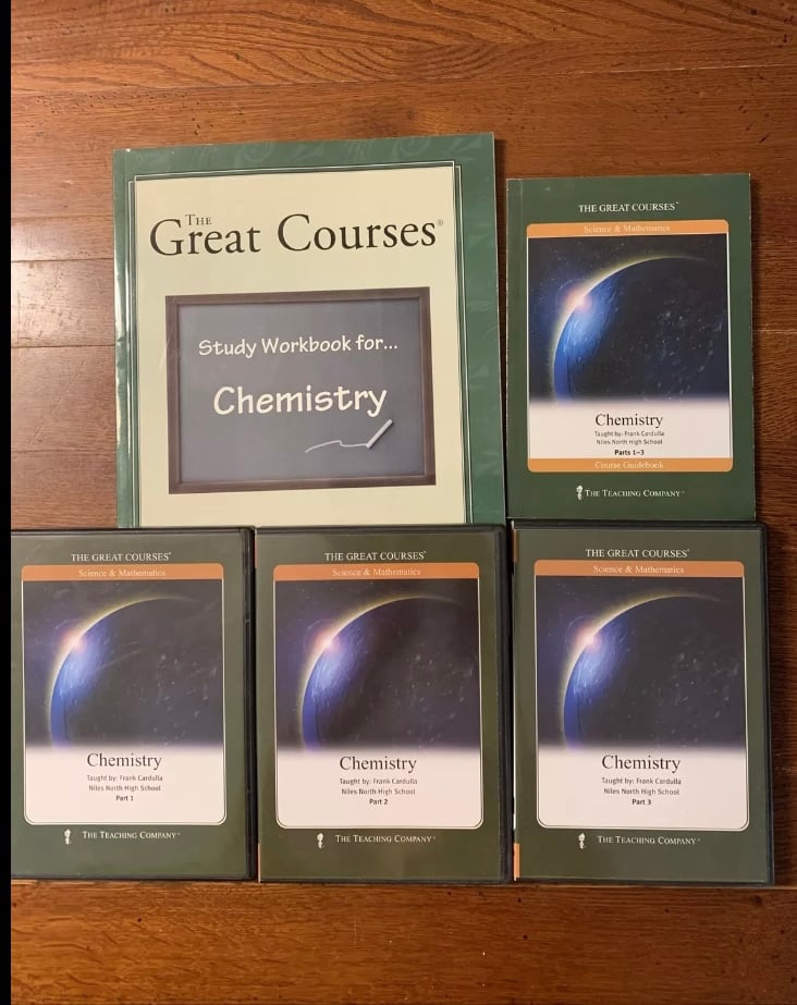 The Great Courses High School CHEMISTRY Workbook, Course Guidebook & 6 DVDs