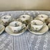 Franconia Krautheim Selb Bavaria Germany Meadow Flowers Cup and Saucers 16PCS