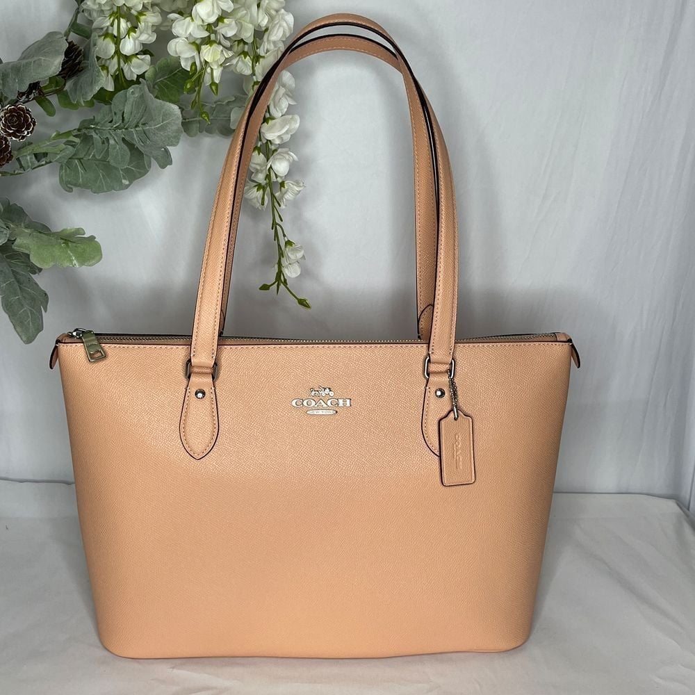 Coach Gallery Tote Leather Handbag Blush Pink Shoulder Bag, With Dust Bag NWT