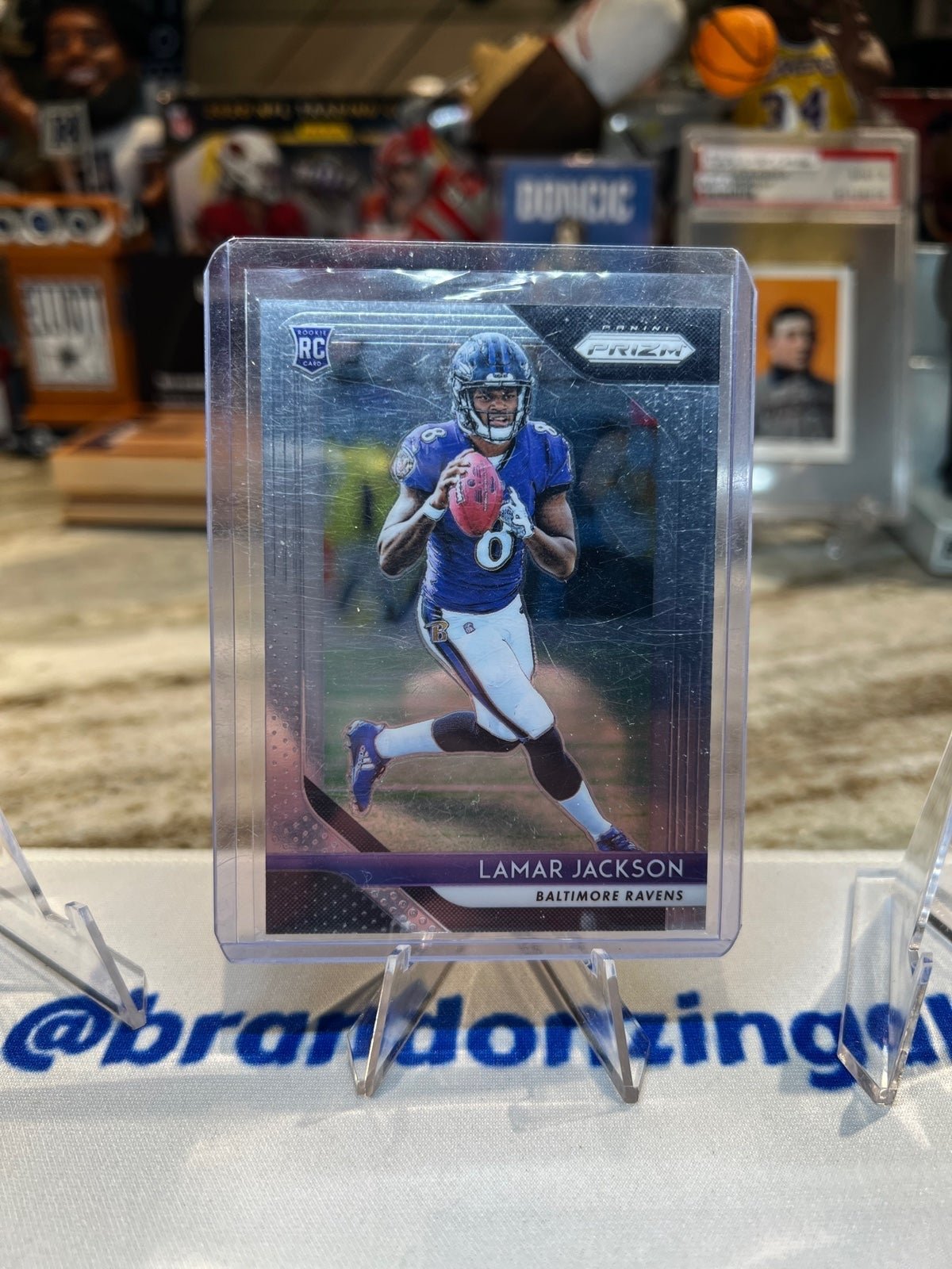 Lamar Jackson 2018 Prizm Rookie Card! Baltimore Ravens