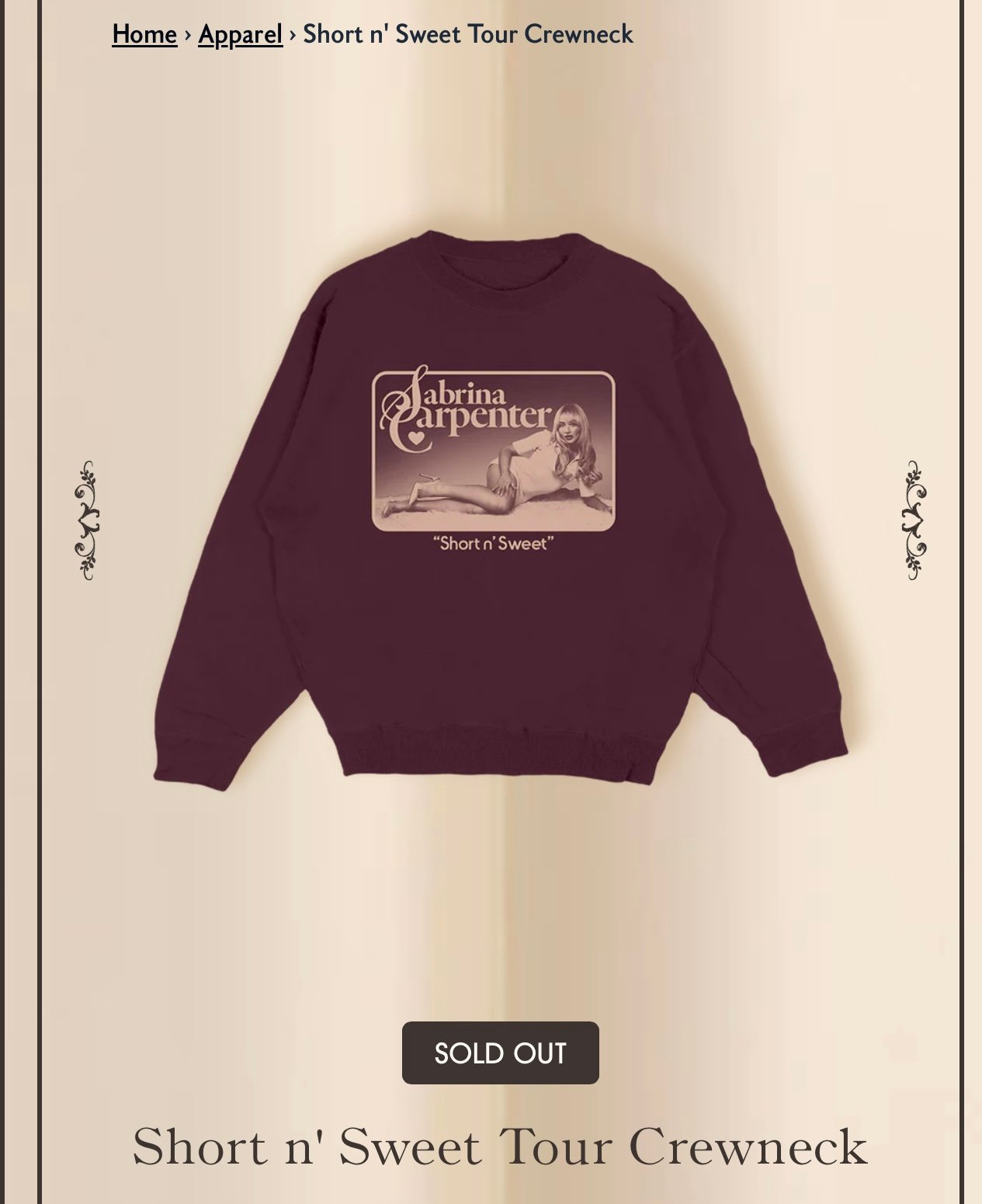 LOOKING FOR Sweatshirt Short n' Sweet Tour Crewneck PLS DM IF YOU HAVE IT!!