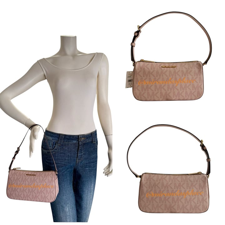 NWT MICHAEL KORS JET SET BALLET PINK MD POUCHETTE BAG