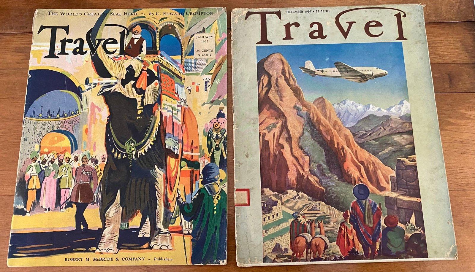 Vintage Travel Magazine Lot 1932 & 1939 Ohio Burial Mounds USA Historic Photos