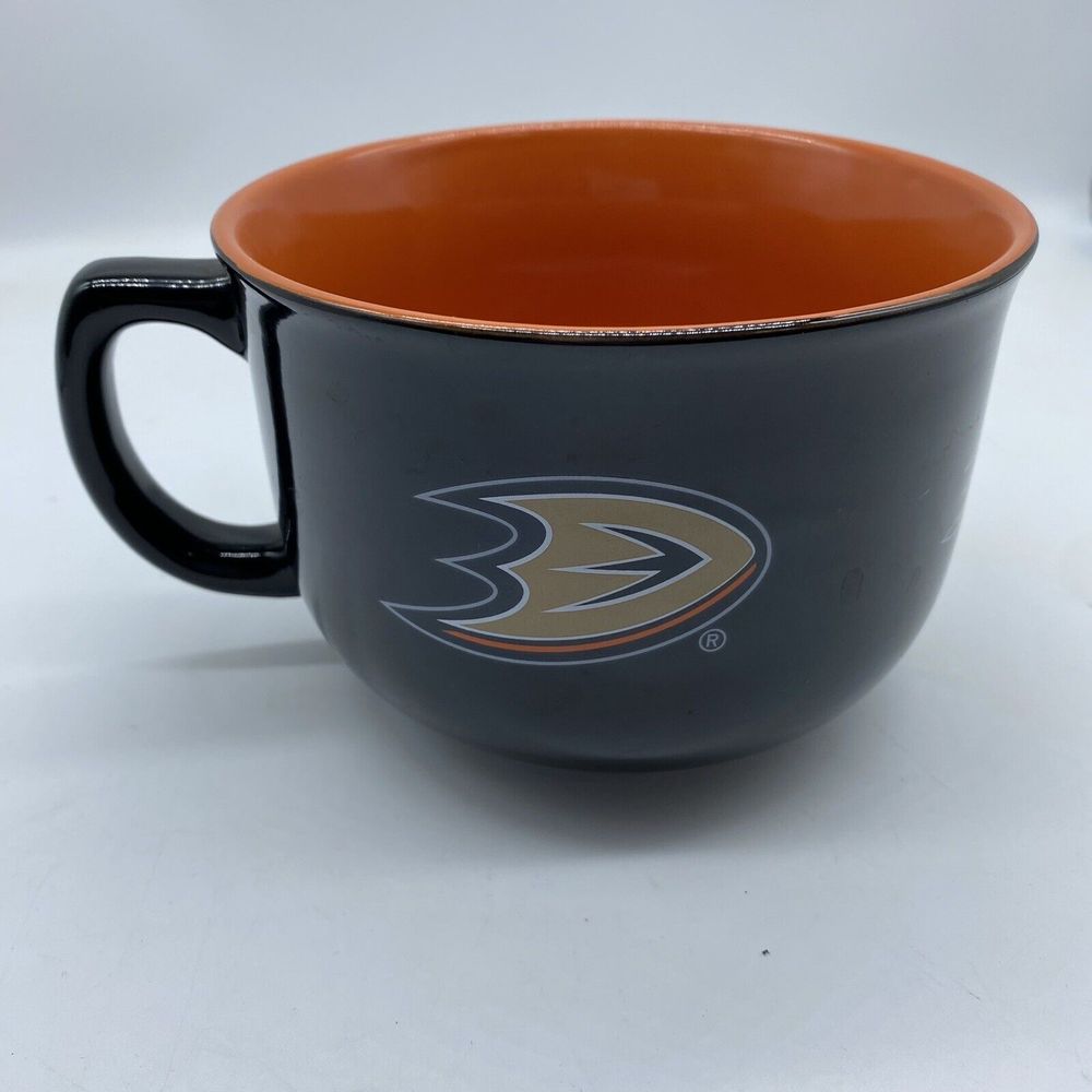 Licensed NHL Anaheim Ducks Giant Oversized Two-Tone 32oz Bowl Mug
