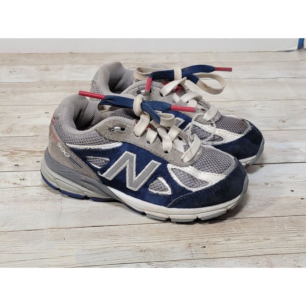 New Balance Toddler Boys Size 7 990 Suede Mesh Sneakers Grey/Black KJ900DLI