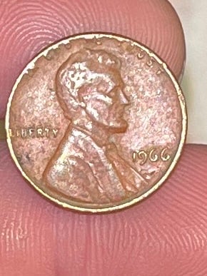1966 penny no mint mark