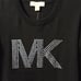 Michael Kors Women's Sweater Size L Black Crystal MK Logo Knit Sweater Top NWT