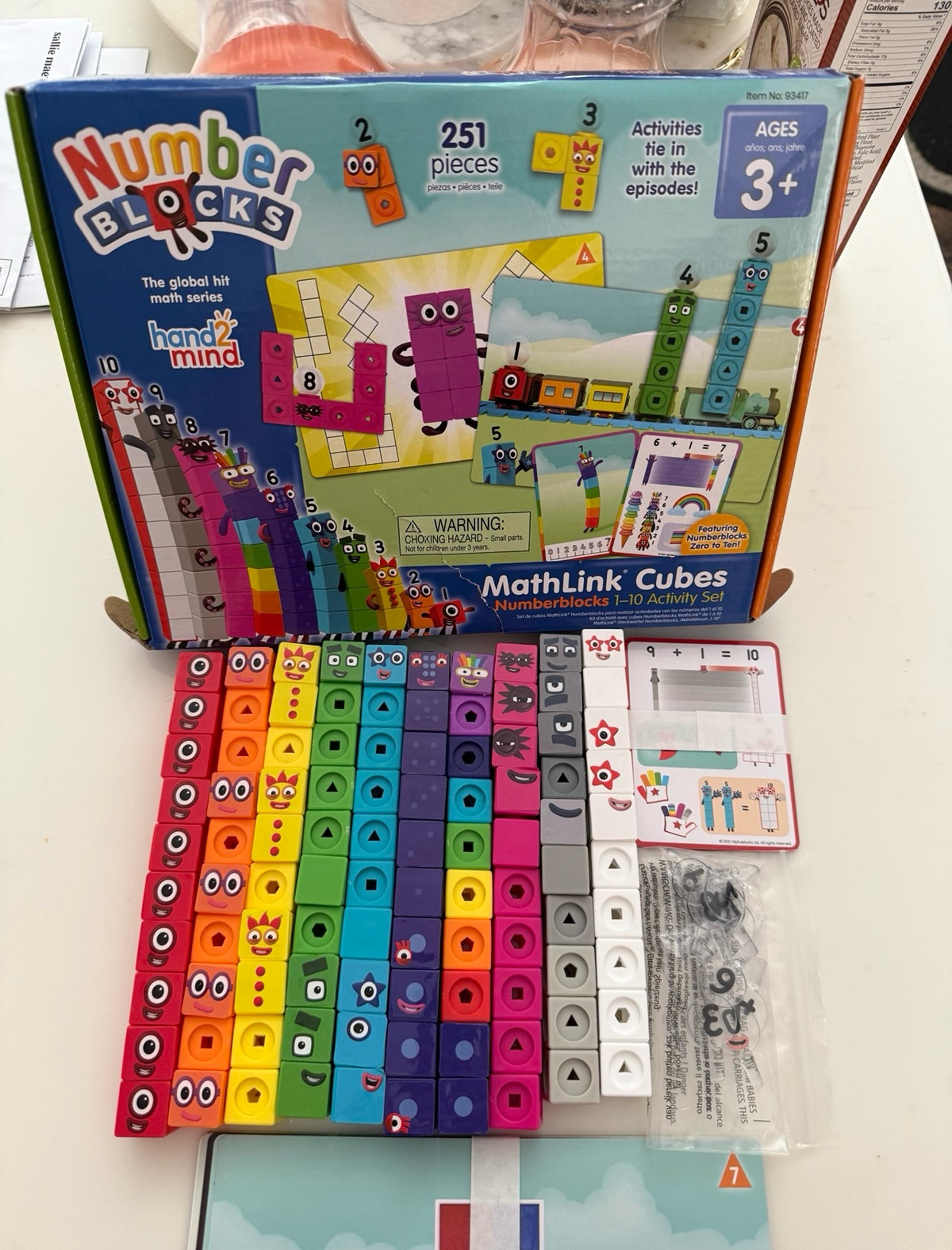Hand2Mind Number Blocks Mathlink Cubes Activity Set