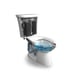 Glacier Bay Power Flush 1-piece 1.28 GPF Single-Flush Elongated Toilet in White