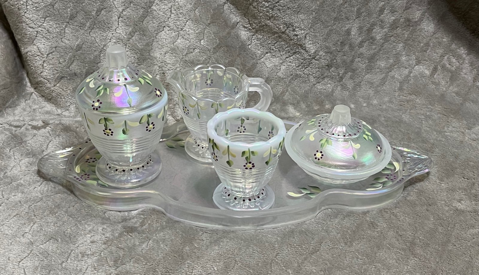 Vintage Fenton Mini Tea Set with Tray