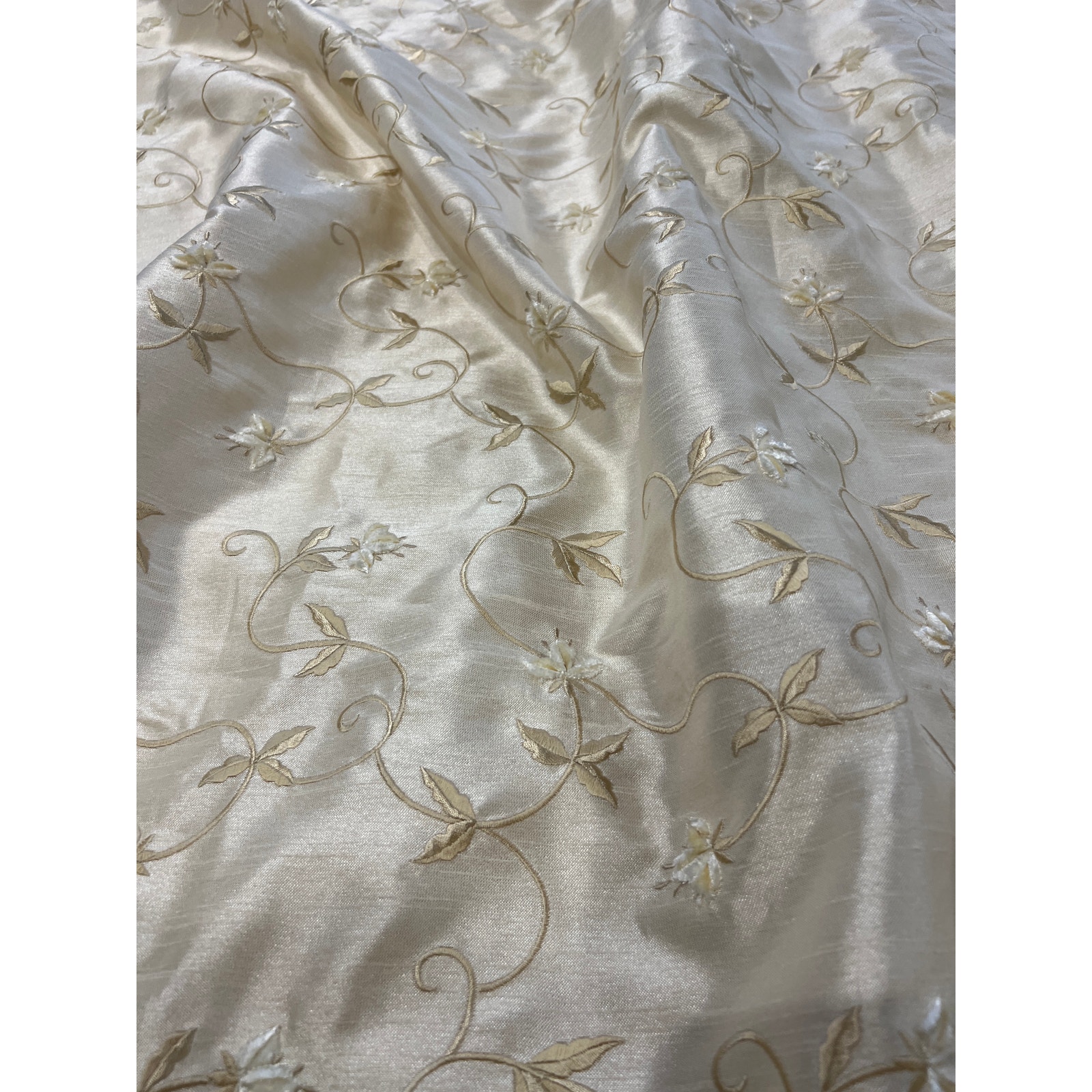 Ivory Curtains with Valances - Two Sets - 84 Long Panels x 39 wide Valances