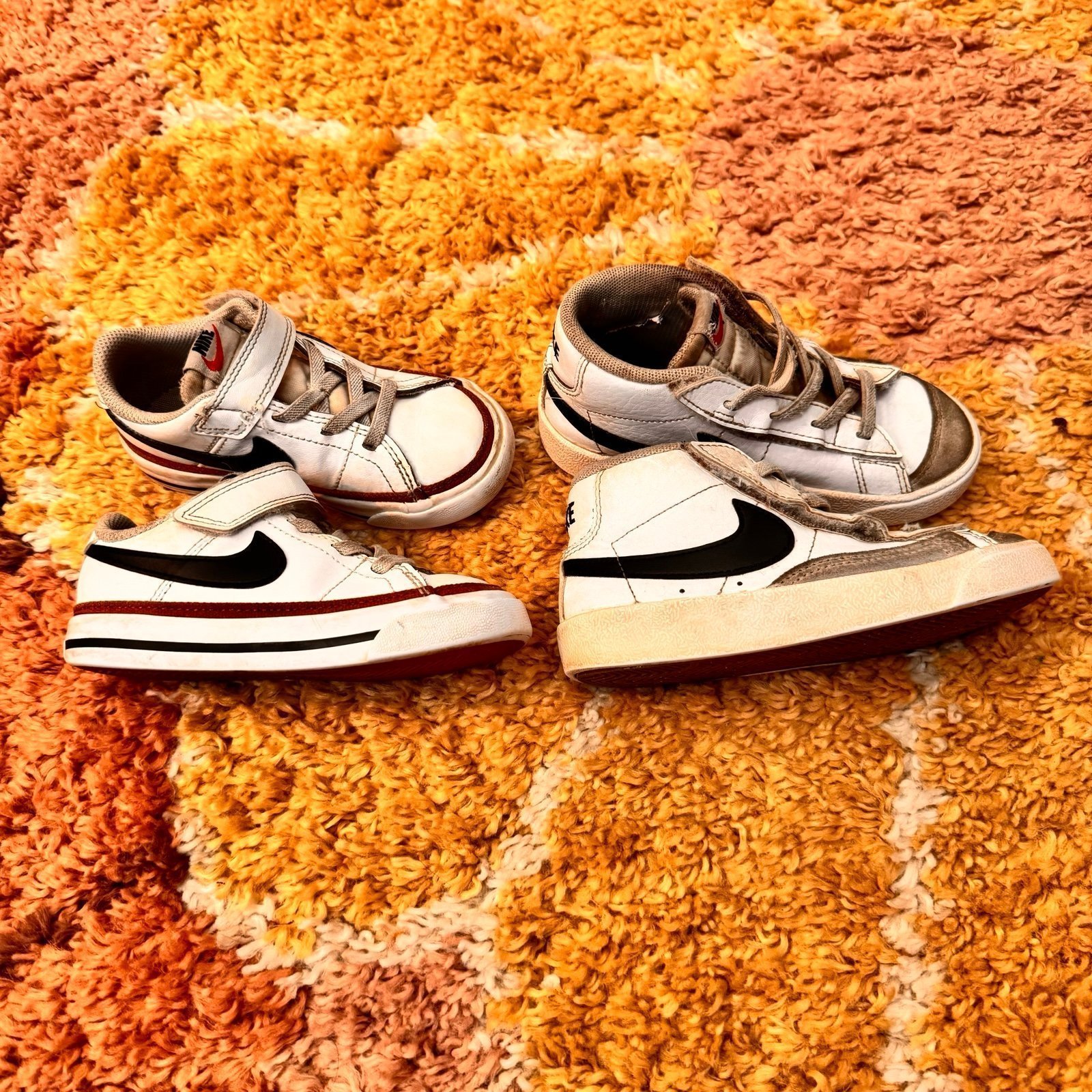 boys 9c nike shoe bundle blazer mid and court legacy