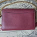 COACH TABBY CHAIN CLUTCH WINE PEBBLE LEATHER CROSSBODY SHOULDER BAG 4792
