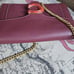 COACH TABBY CHAIN CLUTCH WINE PEBBLE LEATHER CROSSBODY SHOULDER BAG 4792