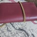 COACH TABBY CHAIN CLUTCH WINE PEBBLE LEATHER CROSSBODY SHOULDER BAG 4792