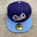 Chicago Cubs New Era 59Fifty Hat Fitted 7 1/4 Purple Blue Wrigley Side Patch Cap