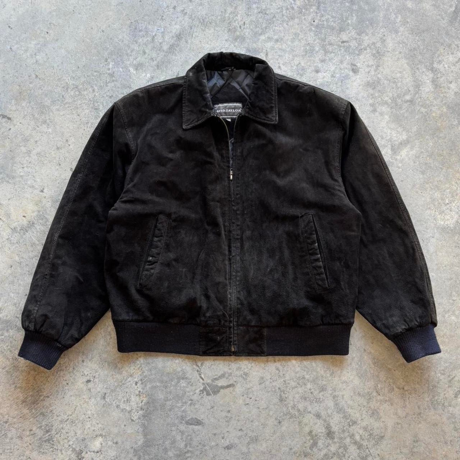 90s Detroit Style Suede Leather Jacket