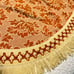 Vintage Bates Bedspread 84x114 Terra Cotta & Creamy Yellow with Fringe