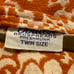 Vintage Bates Bedspread 84x114 Terra Cotta & Creamy Yellow with Fringe