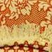 Vintage Bates Bedspread 84x114 Terra Cotta & Creamy Yellow with Fringe