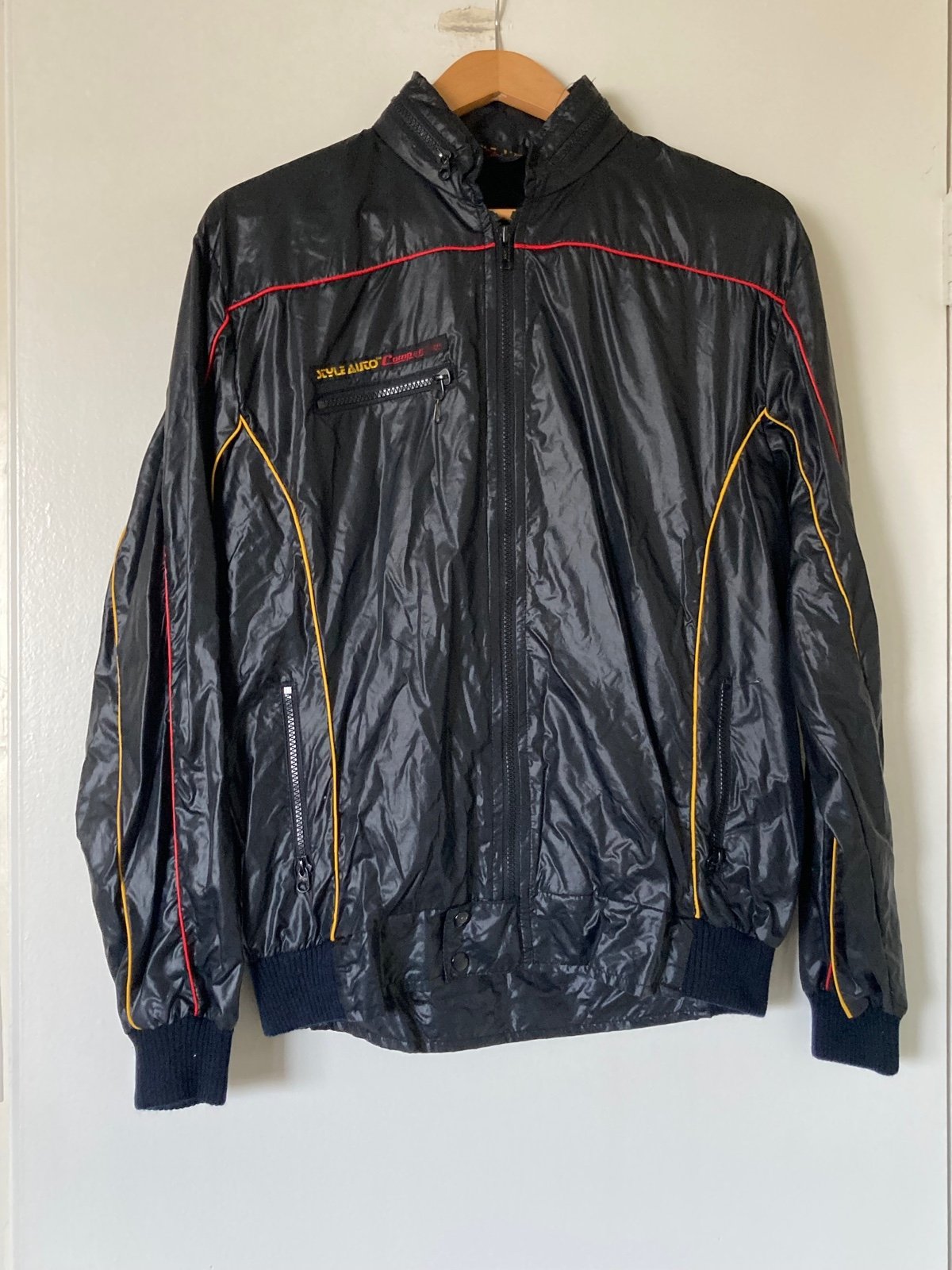 Style Auto Competition Jacket Mens L/XL Vintage Windbreaker