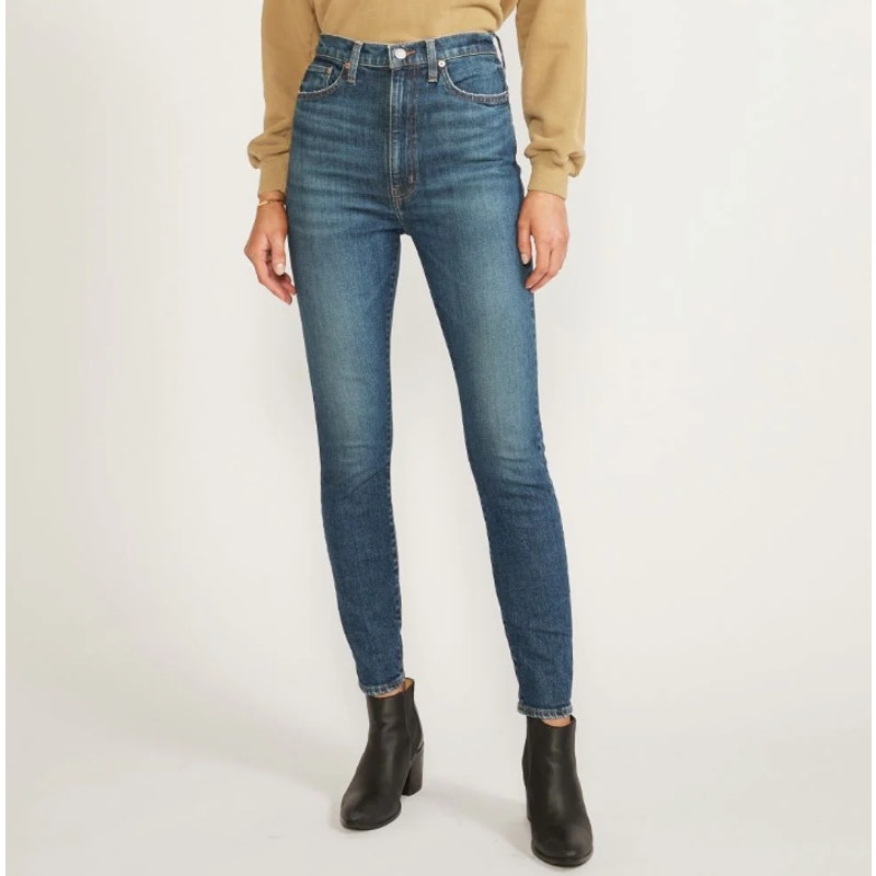 Etica Cindy High Rise Skinny Jeans Stretch Dark Wash Blue Denim Womens Size 28
