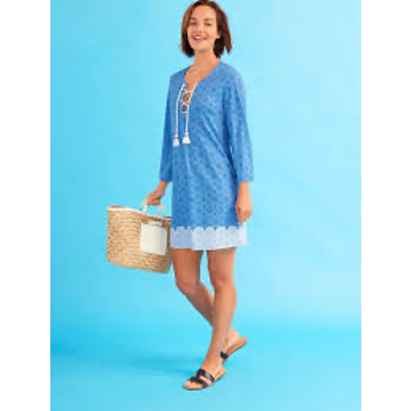 Cabana Life By Talbots Long Sleeve Tunic Cover Up Size Large NWT