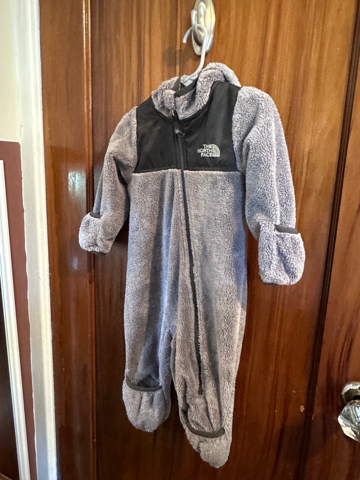 Northface Infant (6-12months) Gray Snowsuit Bunting