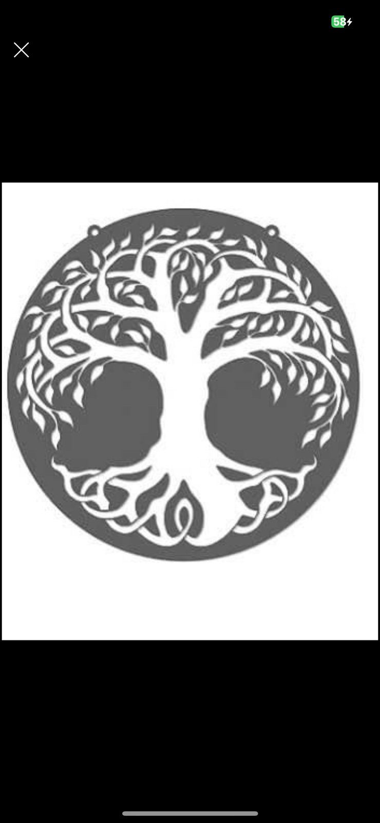 Black metal wall art tree