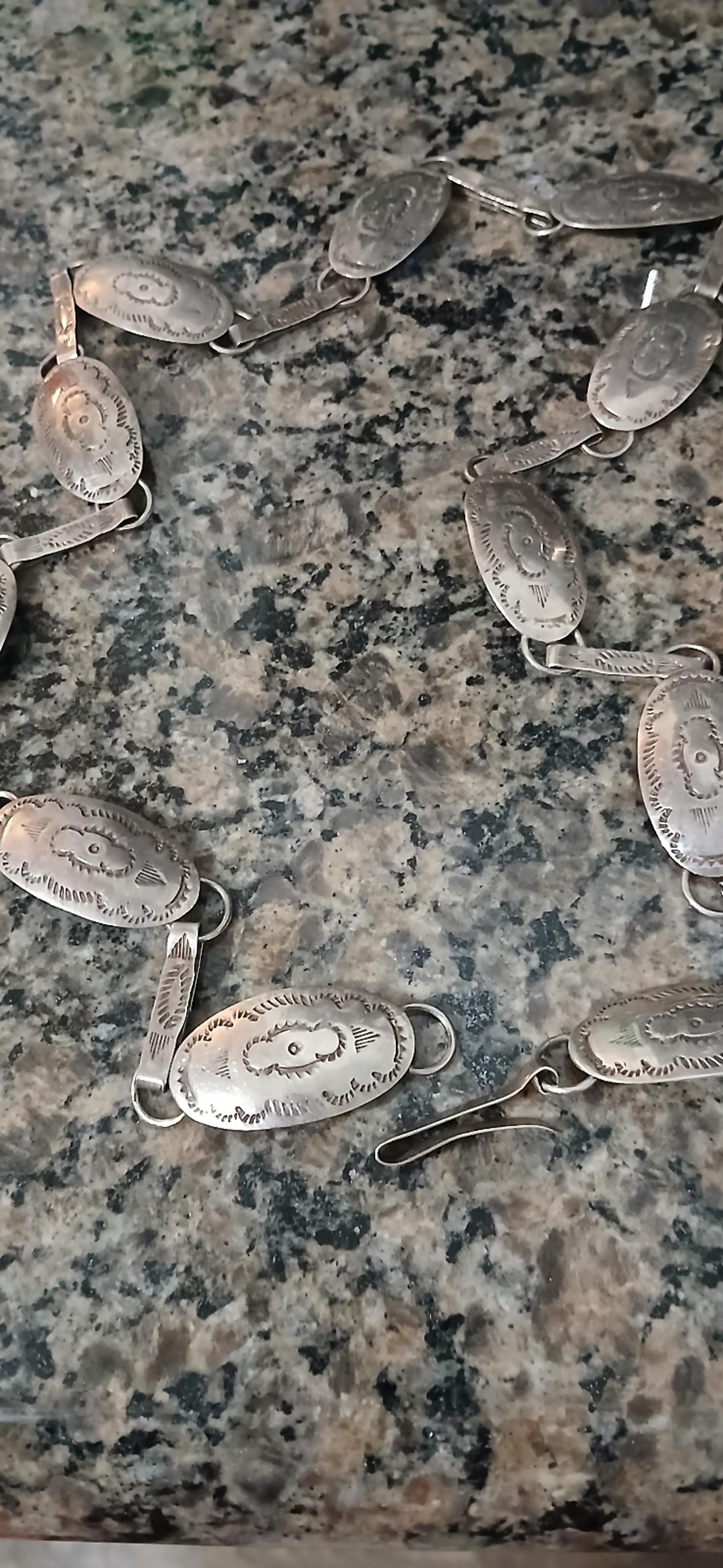 Sterling silver handmade vintage belt