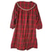 VINTAGE Lanz of Salzburg plaid 100% cotton flannel nightgown eyelet trim