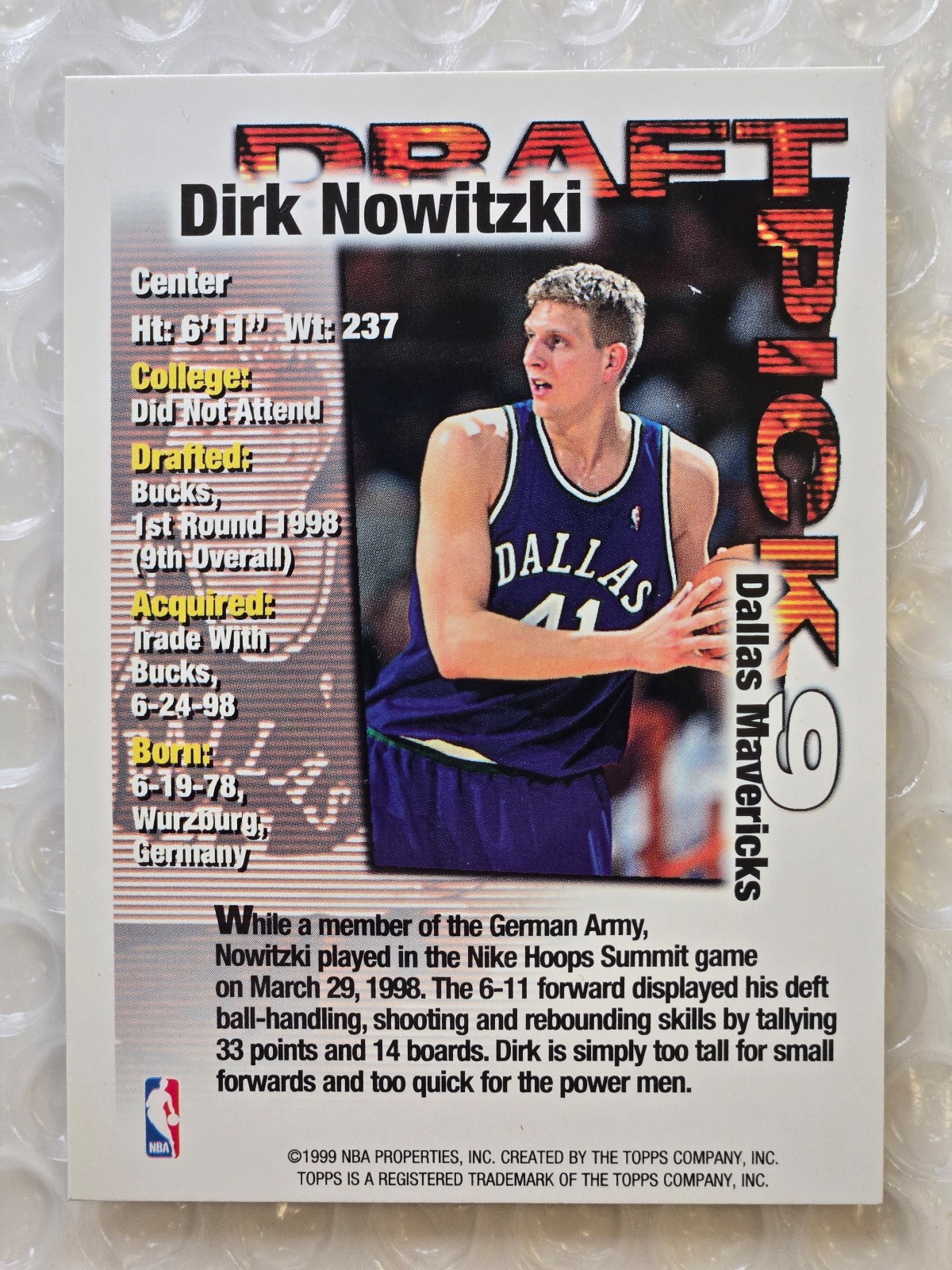 DIRK NOWITZKIE #270 PANINI HOOPS PSA 9 - メルカリ