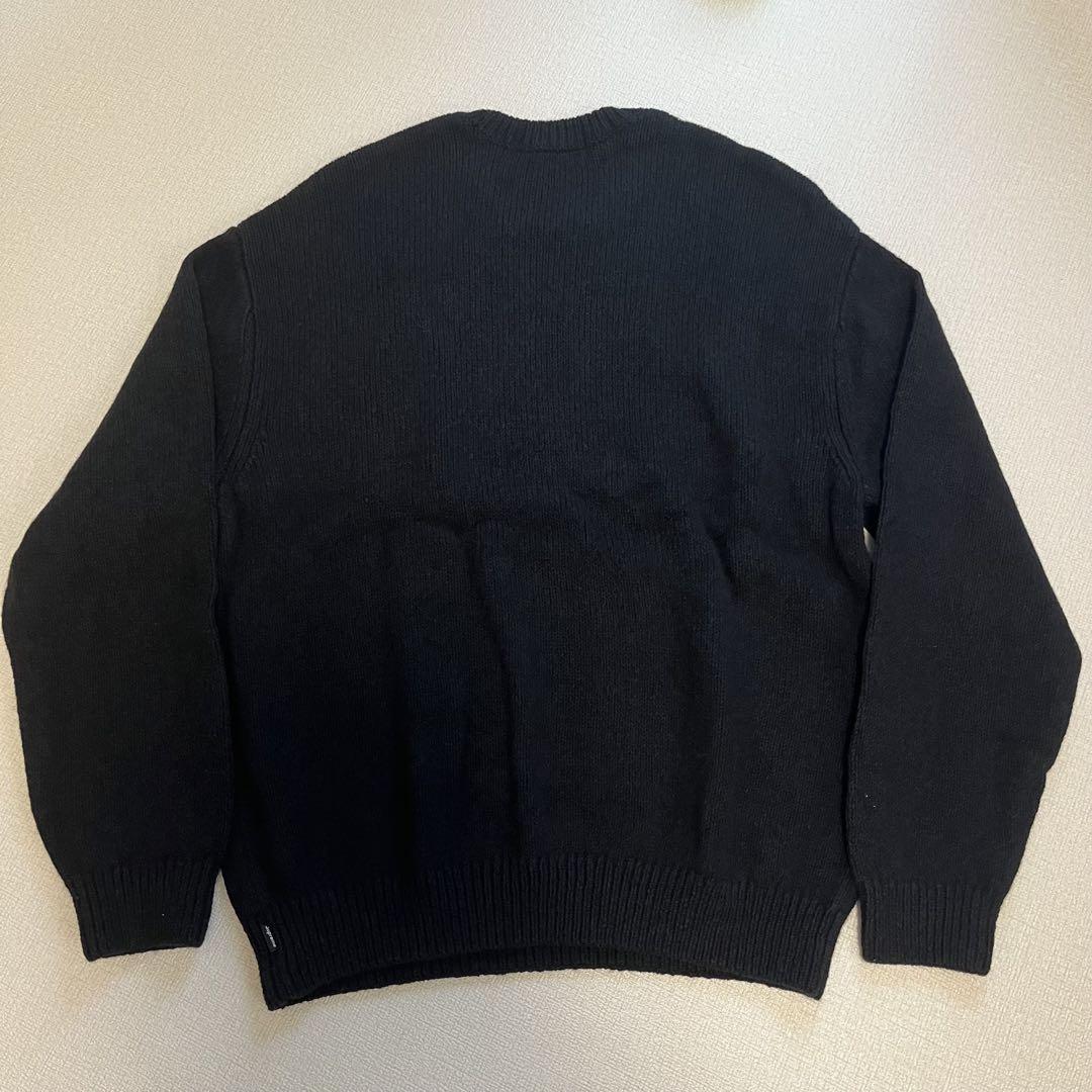 Supreme Contrast Logo Sweater Black Men's - SS25 - US