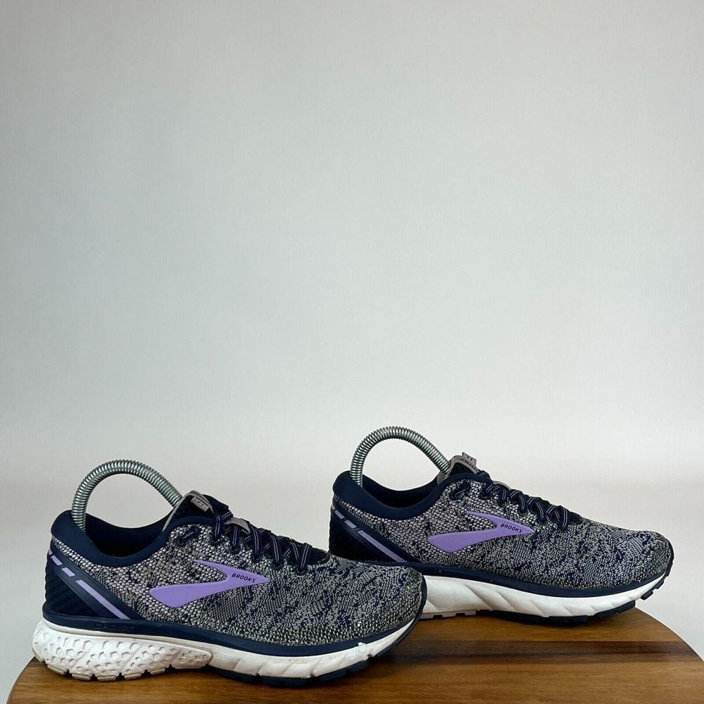 Womens Brooks Ghost 11 Blue Gray Athletic Running Sneakers Shoes Size 7 B GUC