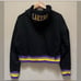 Los Angeles Lakers Pro Standard Black 23/24 City Edition Cropped Hoodie Size S