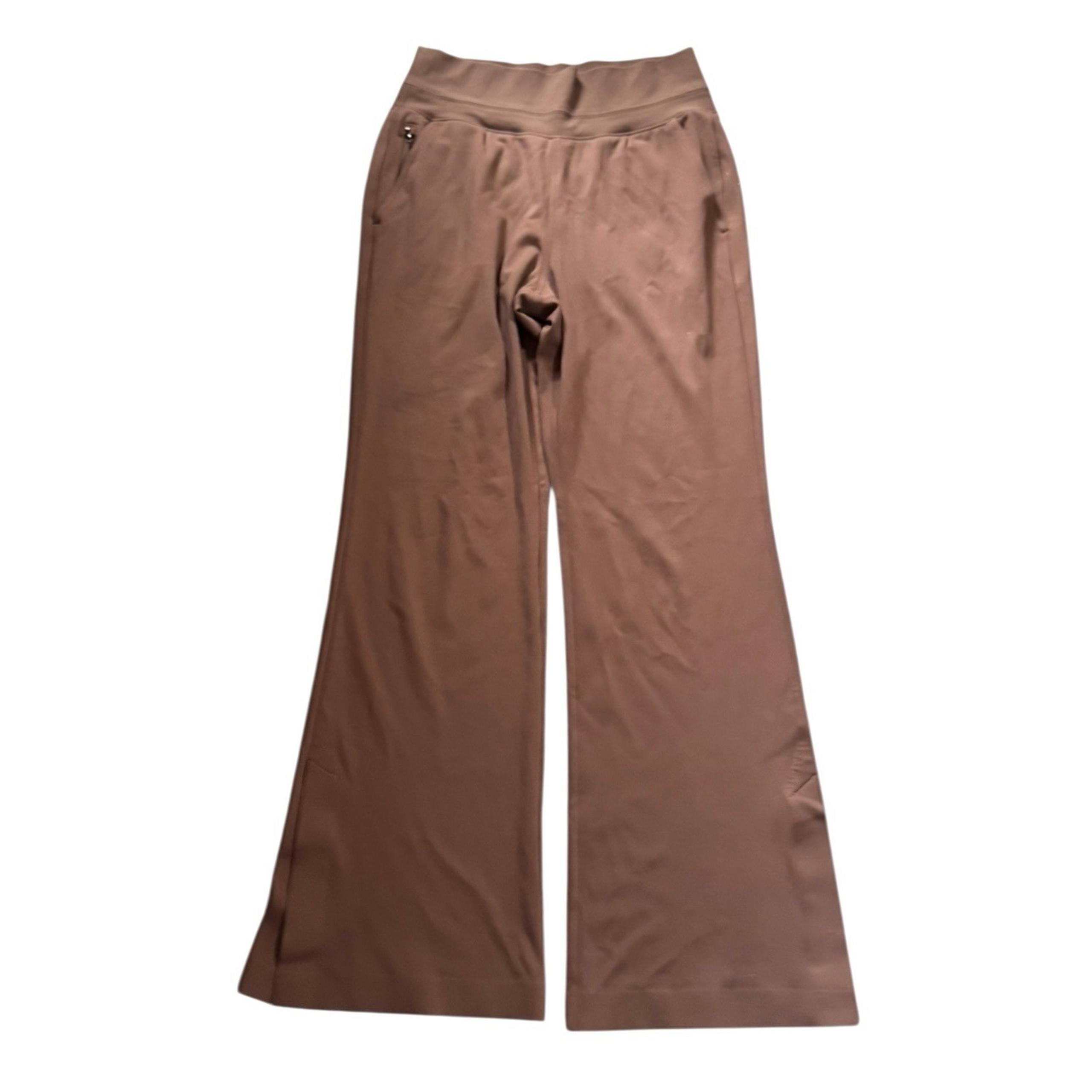 Athleta Venice Wide Leg Flare Pants High Rise Stretch Brown Size Small Petite