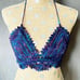Blue Crochet Crop Top