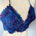 Blue Crochet Crop Top