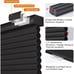 Persilux Blackout Cellular Shades Cordless Home Window Blinds 27 x 64 Black
