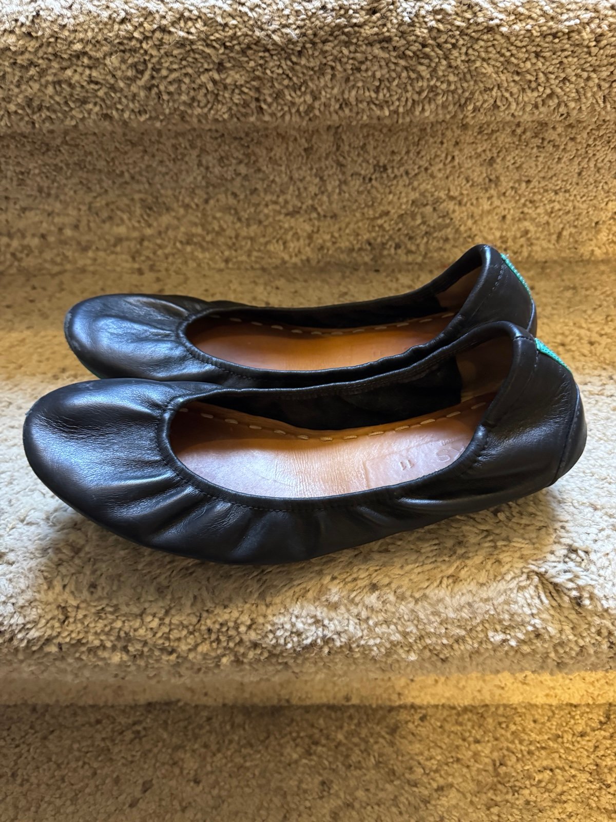 Tieks by Gavrieli Italian Leather Ballet Flats Shoes Black Size 11