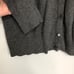 Ann Taylor Button Front Black Lace Shoulder Gray Cardigan Sweater Women's Size M