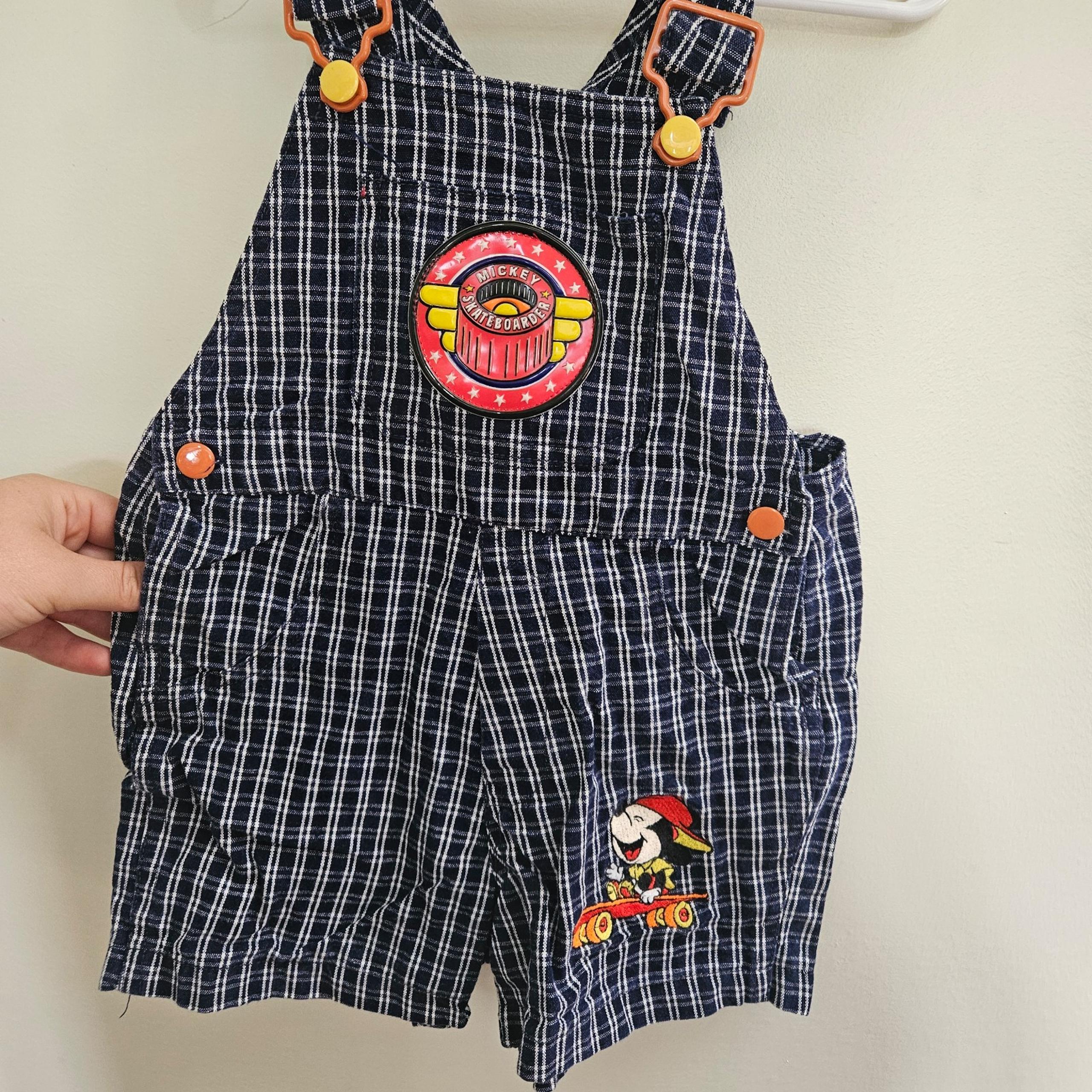 Mickey Skateboarding Shortalls